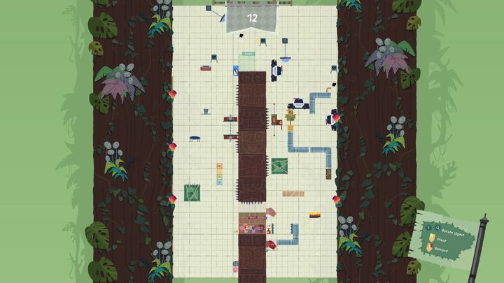 Building phase: placing the object you just drew onto the course
